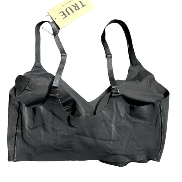 TRUE & CO. Black true body triangle soft convertible bra size XS NWT - Picture 3 of 6